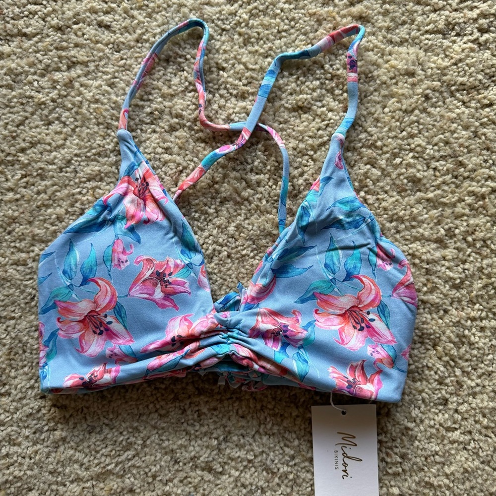 NWT Midori Bikinis Mia Bikini Top in Lilia